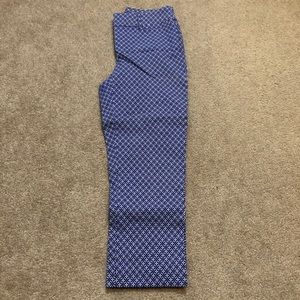 Reitmans Capri Geometric Pants Fake Pockets XS C